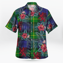 Clan Gordon Modern Tartan Scottish Lion Hawaiian Shirt RF90 Gordon Modern Tartan Tartan Hawaii Shirt