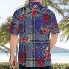 Clan Kinnaird Tartan Scottish Lion Hawaiian Shirt AI18 Kinnaird Tartan Tartan Hawaii Shirt