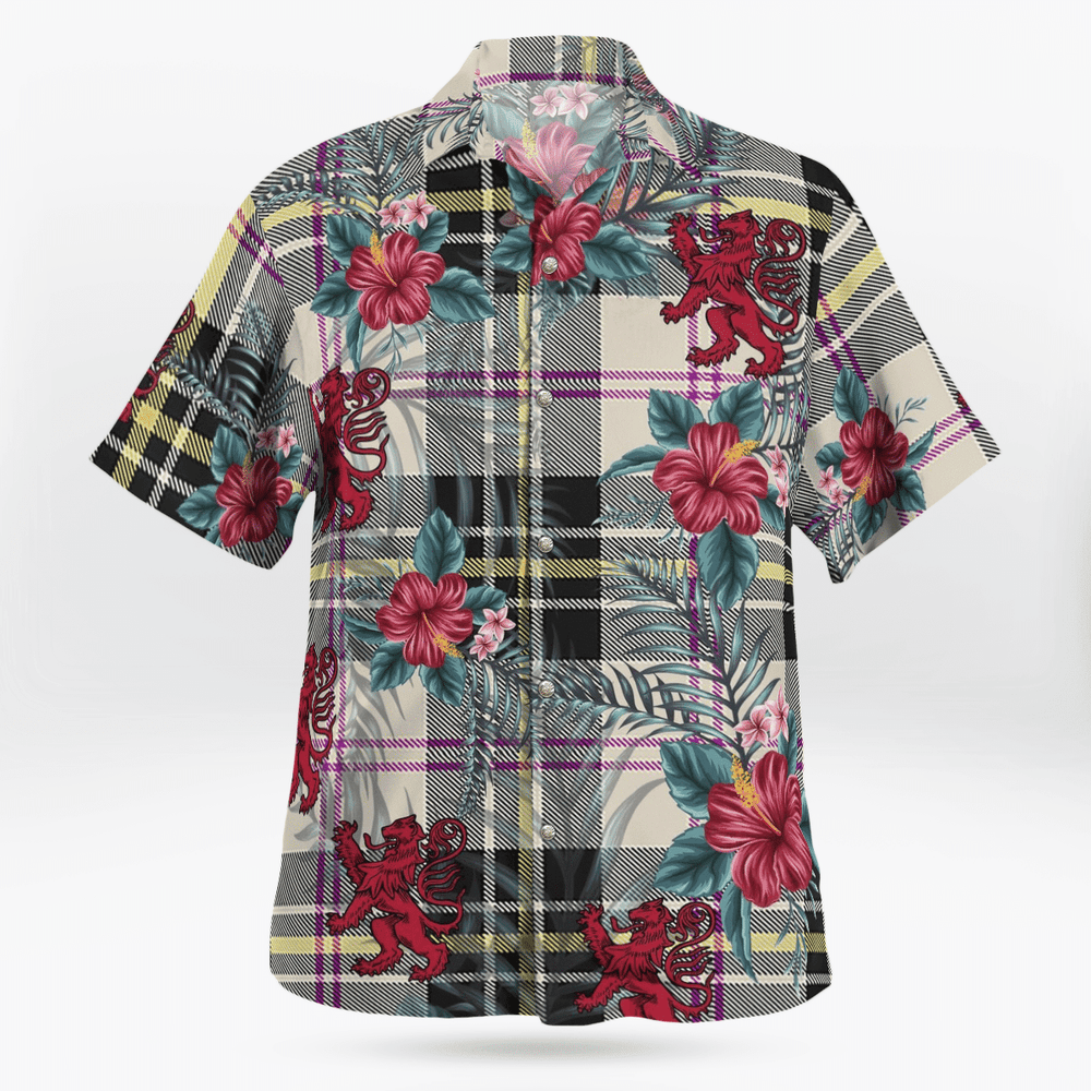 Clan MacPherson Dress Ancient Tartan Scottish Lion Hawaiian Shirt GY62 MacPherson Dress Ancient Tartan Tartan Hawaii Shirt