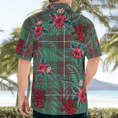 Clan MacKinnon Hunting Ancient Tartan Scottish Lion Hawaiian Shirt RK11 MacKinnon Hunting Ancient Tartan Tartan Hawaii Shirt