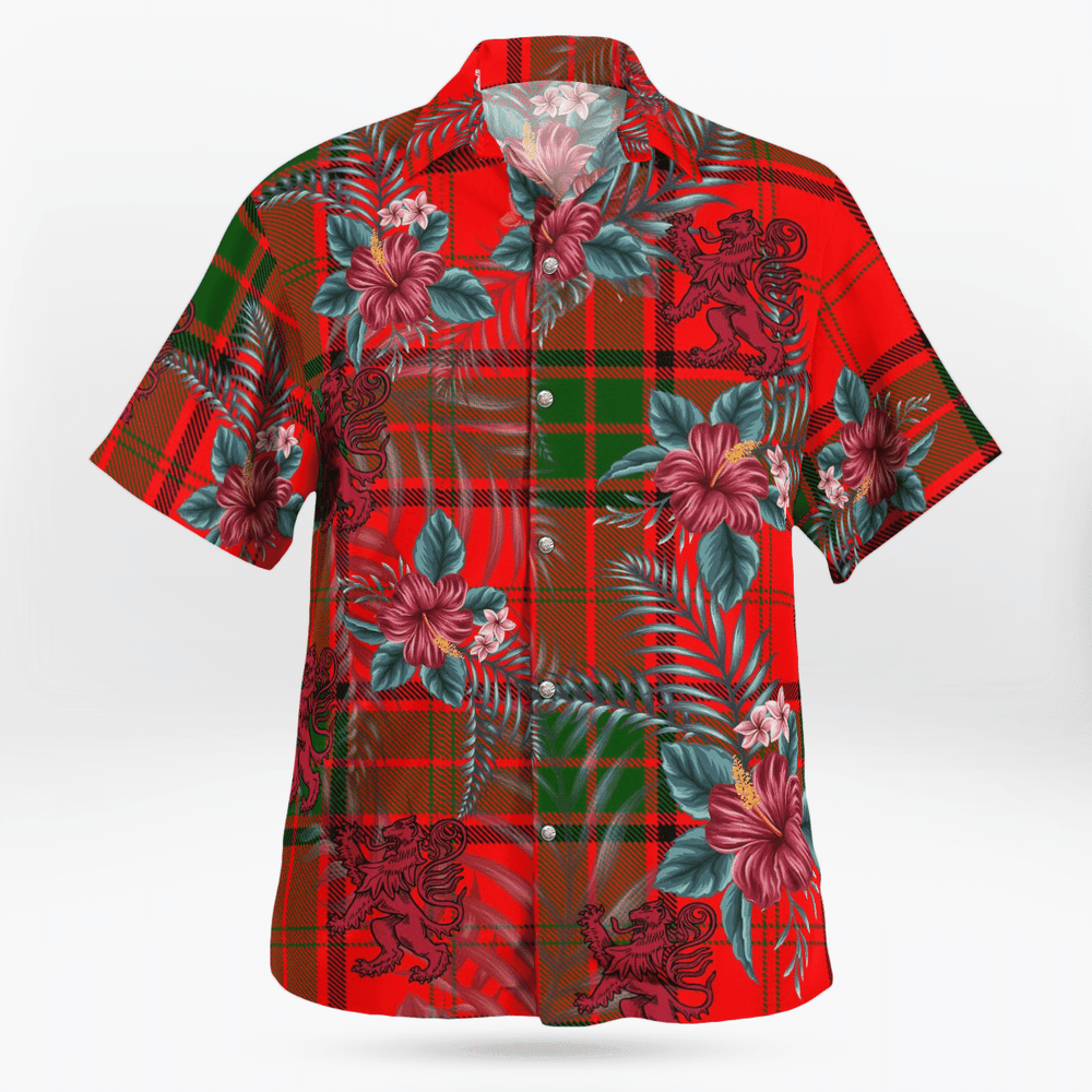 Clan Maxwell Modern Tartan Scottish Lion Hawaiian Shirt PD83 Maxwell Modern Tartan Tartan Hawaii Shirt