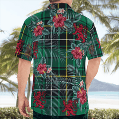 Clan MacAlpine Ancient Tartan Scottish Lion Hawaiian Shirt II66 MacAlpine Ancient Tartan Tartan Hawaii Shirt