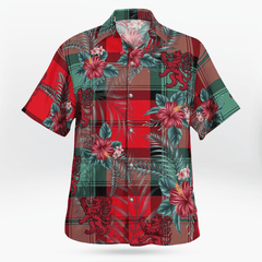 Clan Kerr Ancient Tartan Scottish Lion Hawaiian Shirt HU61 Kerr Ancient Tartan Tartan Hawaii Shirt