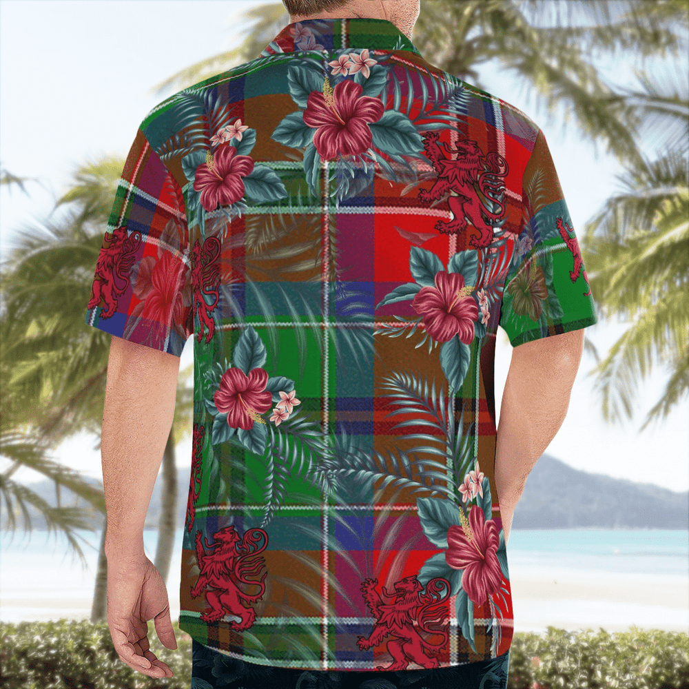 Clan MacCulloch Tartan Scottish Lion Hawaiian Shirt CR78 MacCulloch Tartan Tartan Hawaii Shirt