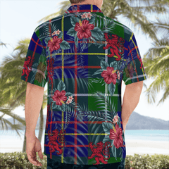 Clan Inglis Modern Tartan Scottish Lion Hawaiian Shirt HU87 Inglis Modern Tartan Tartan Hawaii Shirt