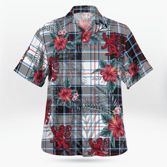 Clan MacRae Dress Modern Tartan Scottish Lion Hawaiian Shirt JS47 MacRae Dress Modern Tartan Tartan Hawaii Shirt