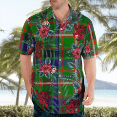 Clan Reid Green Tartan Scottish Lion Hawaiian Shirt FV94 Reid Green Tartan Tartan Hawaii Shirt