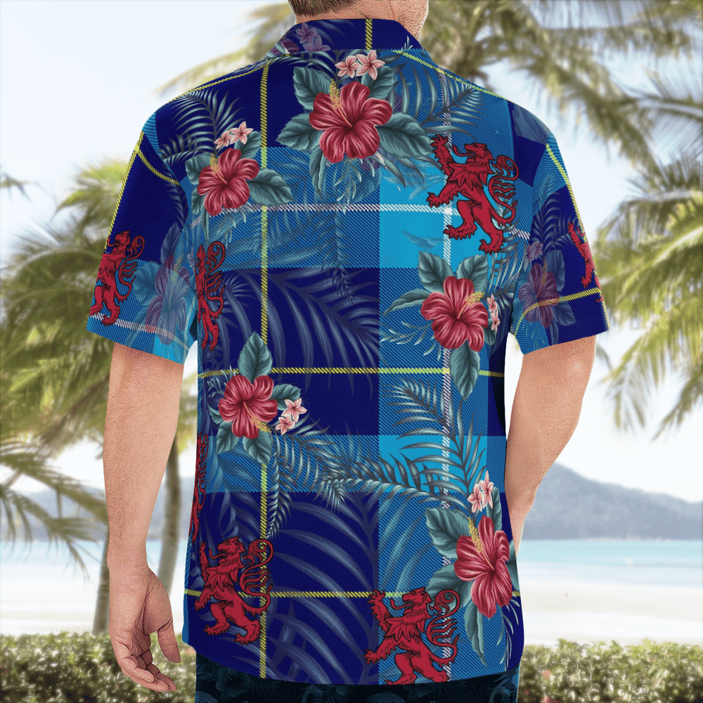 Clan McKerrell Tartan Scottish Lion Hawaiian Shirt RU93 McKerrell Tartan Tartan Hawaii Shirt