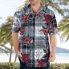 Clan MacRae Dress Modern Tartan Scottish Lion Hawaiian Shirt JS47 MacRae Dress Modern Tartan Tartan Hawaii Shirt
