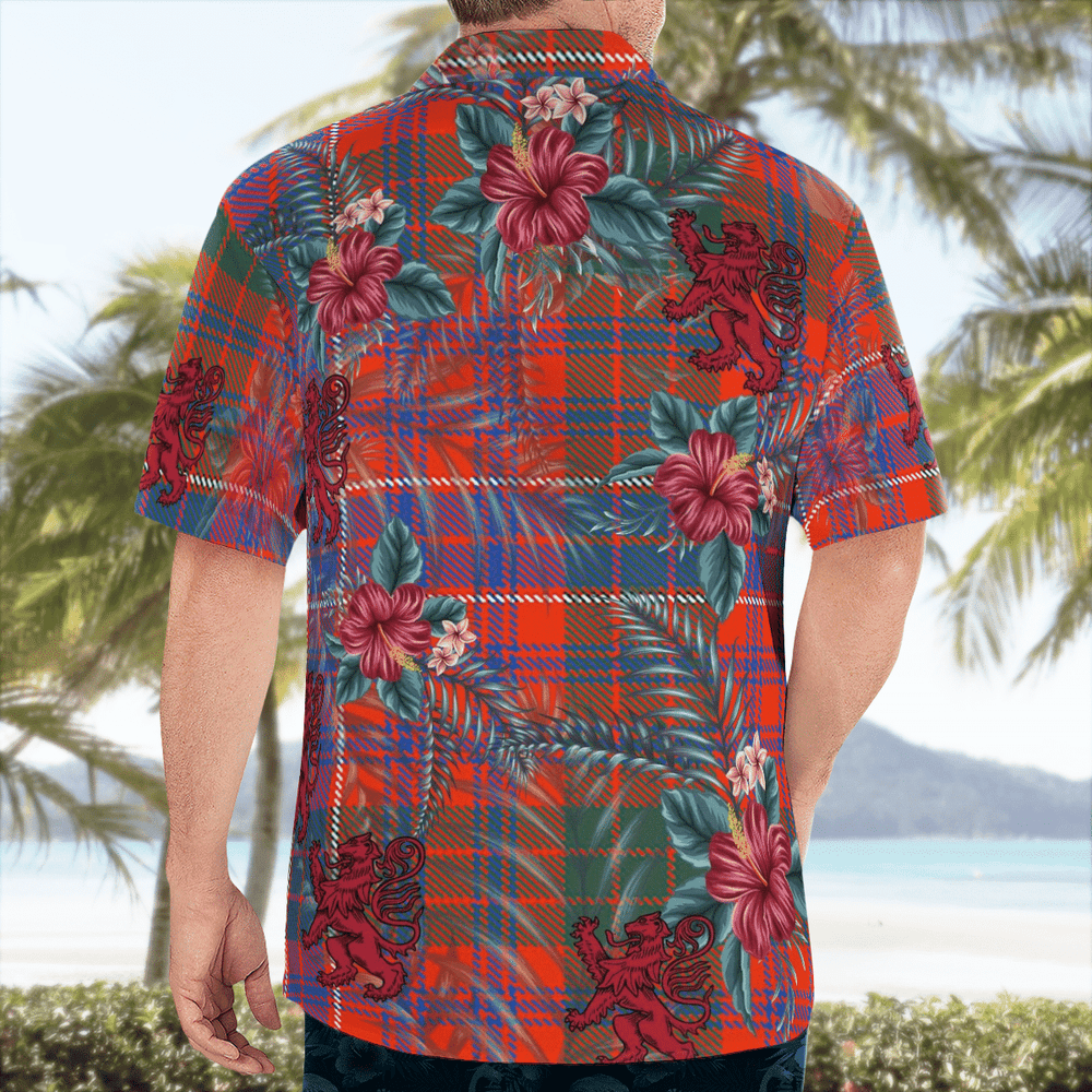 Clan MacRae Ancient Tartan Scottish Lion Hawaiian Shirt GQ40 MacRae Ancient Tartan Tartan Hawaii Shirt