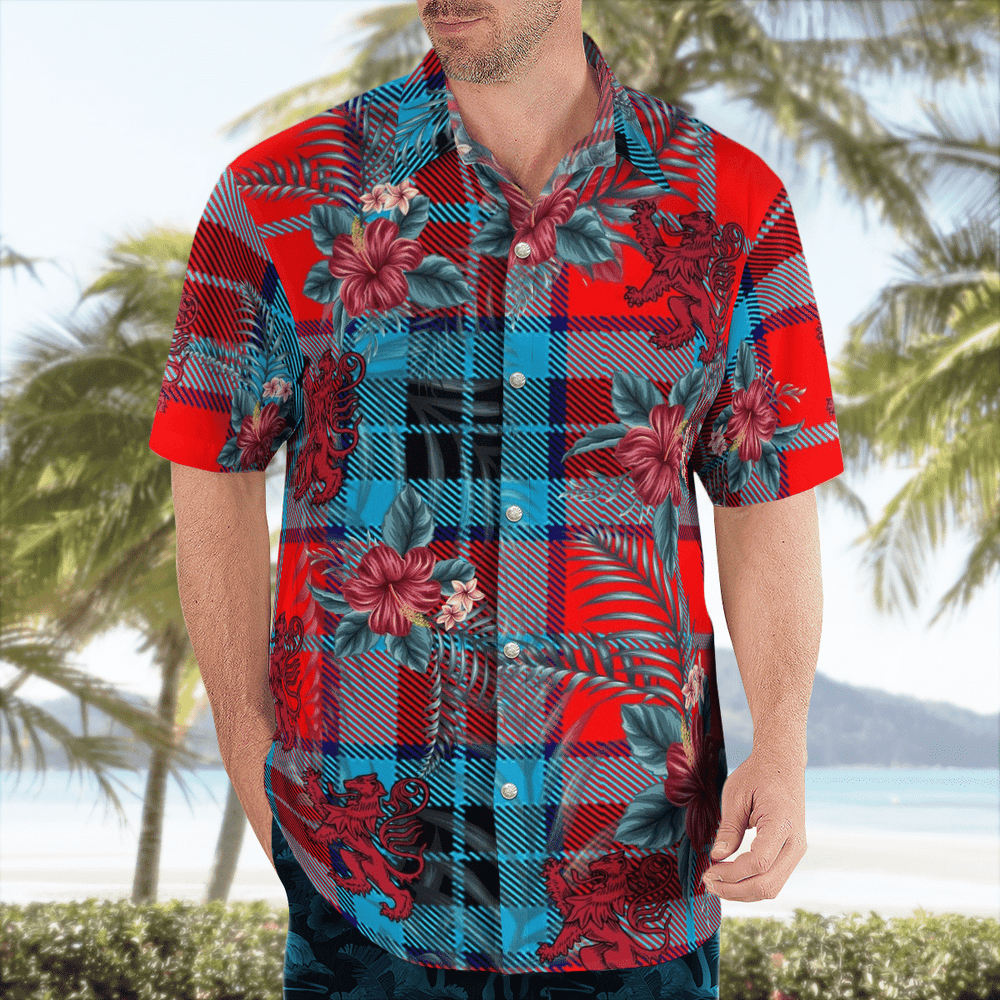 Clan MacTavish Modern Tartan Scottish Lion Hawaiian Shirt PV18 MacTavish Modern Tartan Tartan Hawaii Shirt