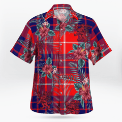 Clan Hamilton Modern Tartan Scottish Lion Hawaiian Shirt QV89 Hamilton Modern Tartan Tartan Hawaii Shirt