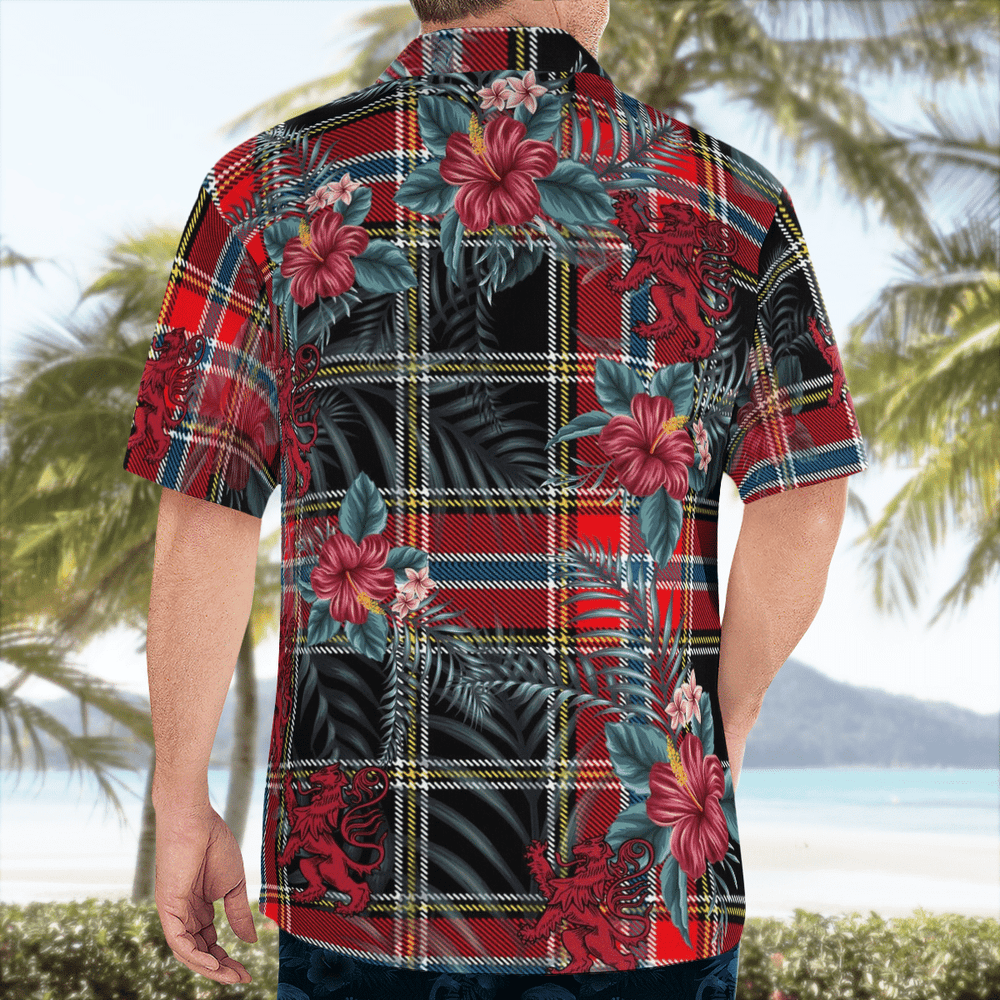 Clan Norwegian Night Tartan Scottish Lion Hawaiian Shirt SD12 Norwegian Night Tartan Tartan Hawaii Shirt