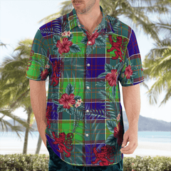 Clan Dalrymple Tartan Scottish Lion Hawaiian Shirt LM45 Dalrymple Tartan Tartan Hawaii Shirt