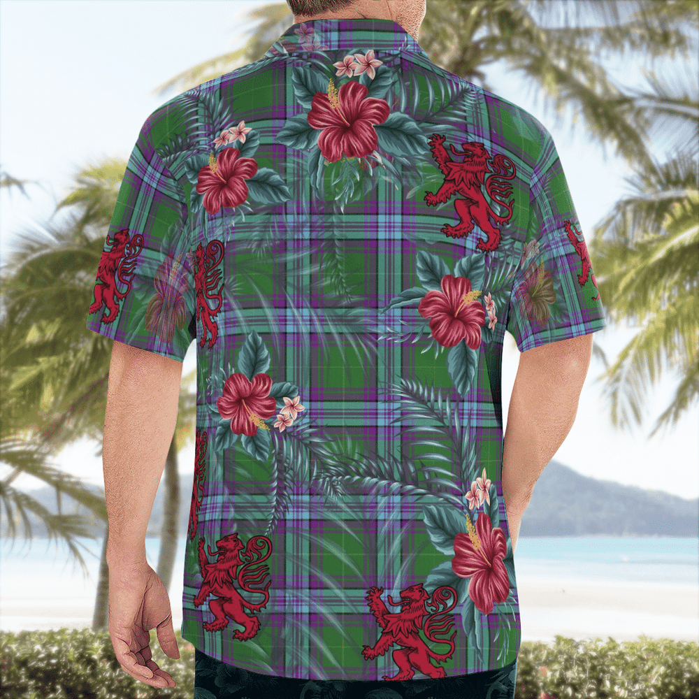 Clan Jones 2 Tartan Scottish Lion Hawaiian Shirt LT90 Jones 2 Tartan Tartan Hawaii Shirt