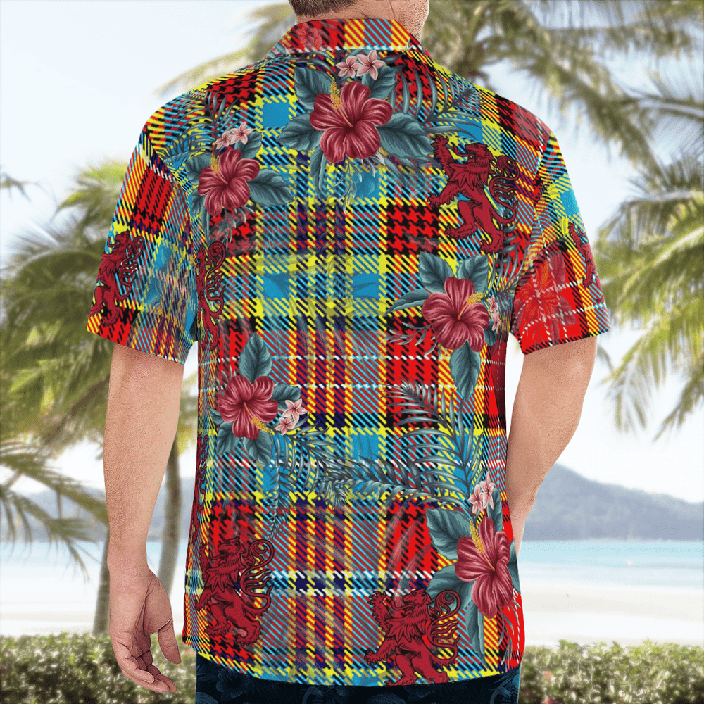 Clan Ogilvie Tartan Scottish Lion Hawaiian Shirt JT97 Ogilvie Tartan Tartan Hawaii Shirt