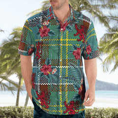 Clan Whitelaw Tartan Scottish Lion Hawaiian Shirt SV11 Whitelaw Tartan Tartan Hawaii Shirt