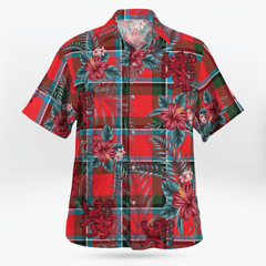 Clan Sinclair Modern Tartan Scottish Lion Hawaiian Shirt YU57 Sinclair Modern Tartan Tartan Hawaii Shirt