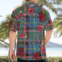 Clan Stirling (of Cadder-Present Chief) Tartan Scottish Lion Hawaiian Shirt VN17 Stirling (of Cadder-Present Chief) Tartan Tartan Hawaii Shirt