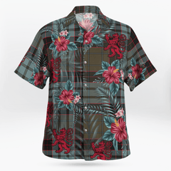 Clan Stewart Old Weathered Tartan Scottish Lion Hawaiian Shirt OM29 Stewart Old Weathered Tartan Tartan Hawaii Shirt