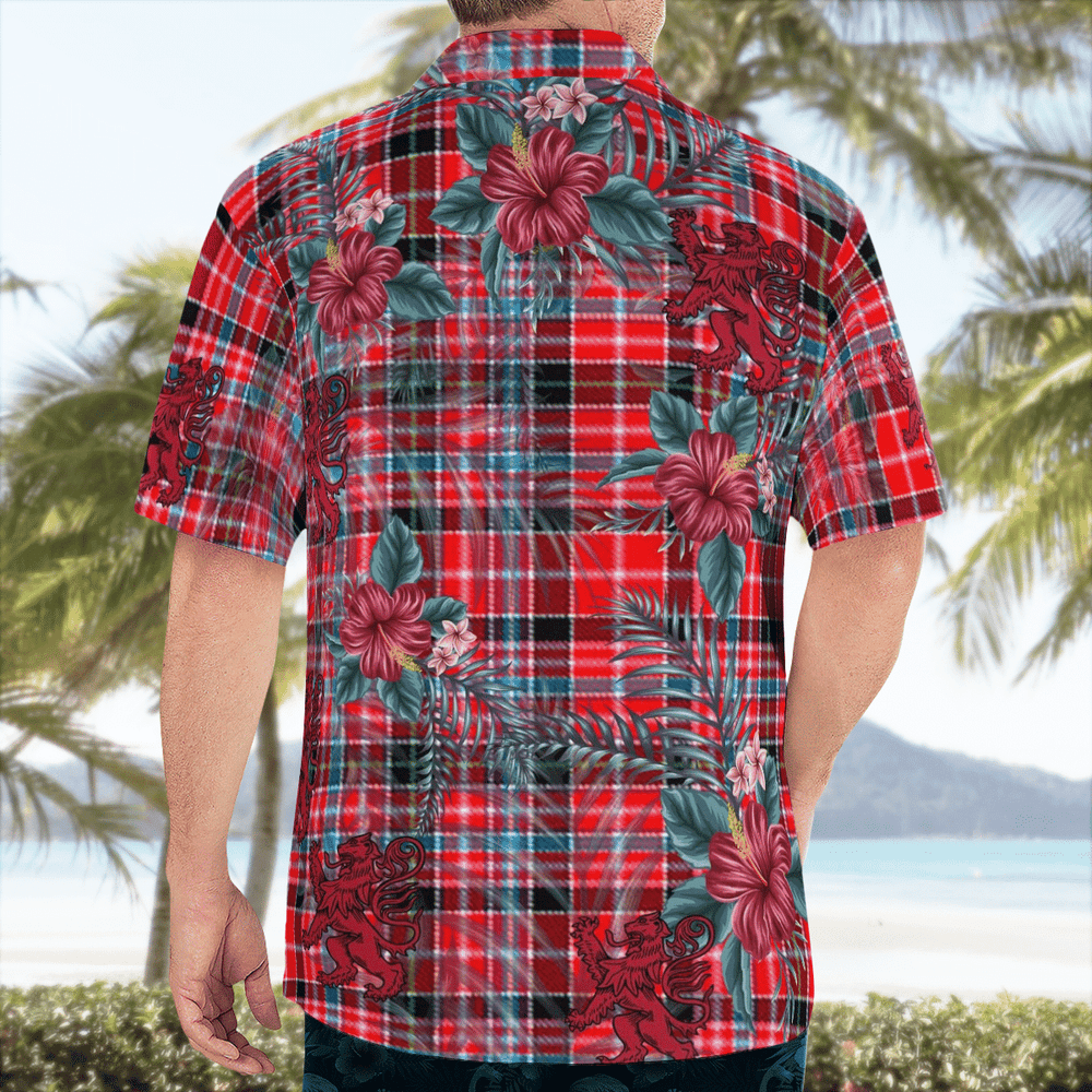 Clan Straiton Aderbeen Tartan Scottish Lion Hawaiian Shirt WQ60 Straiton Aderbeen Tartan Tartan Hawaii Shirt