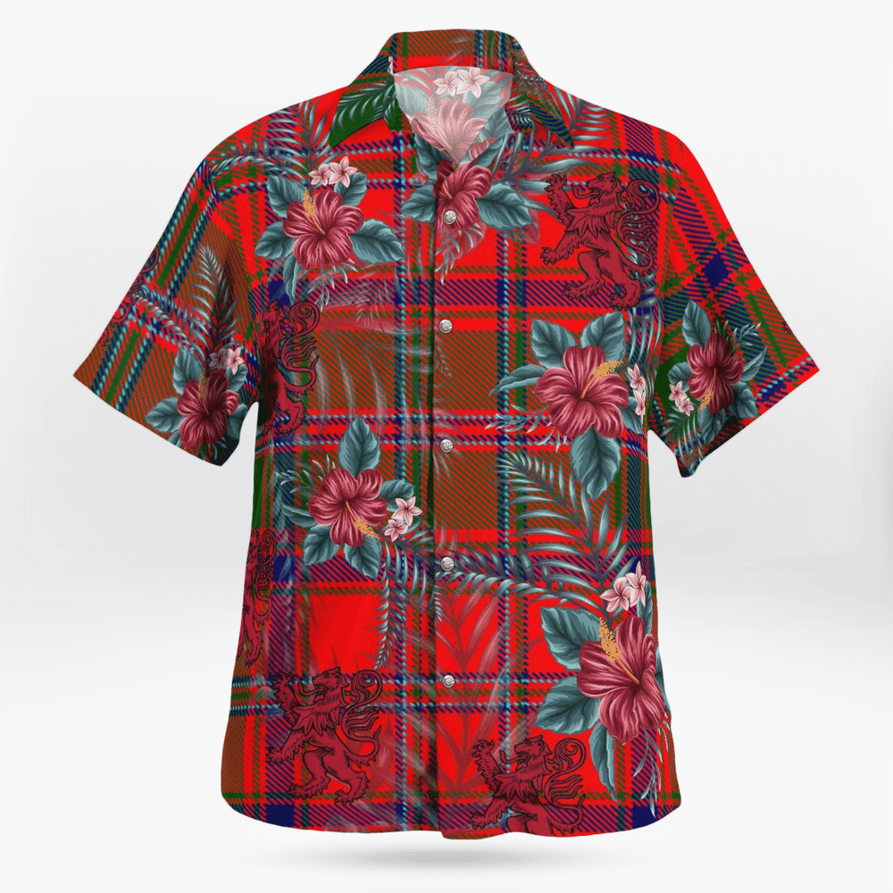Clan Stewart of Appin Modern Tartan Scottish Lion Hawaiian Shirt EZ43 Stewart of Appin Modern Tartan Tartan Hawaii Shirt