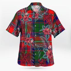 Clan Roxburgh District Tartan Scottish Lion Hawaiian Shirt YA11 Roxburgh District Tartan Tartan Hawaii Shirt