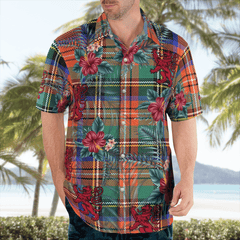 Clan Stewart Royal Ancient Tartan Scottish Lion Hawaiian Shirt WY18 Stewart Royal Ancient Tartan Tartan Hawaii Shirt