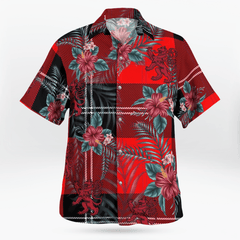 Clan Ramsay Modern Tartan Scottish Lion Hawaiian Shirt VN93 Ramsay Modern Tartan Tartan Hawaii Shirt