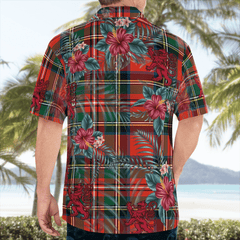 Clan Stewart (of Appin) Tartan Scottish Lion Hawaiian Shirt TQ41 Stewart (of Appin) Tartan Tartan Hawaii Shirt