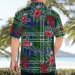 Clan Purves (Tweedside) Tartan Scottish Lion Hawaiian Shirt HT91 Purves (Tweedside) Tartan Tartan Hawaii Shirt