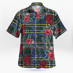 Clan Scott Green Modern Tartan Scottish Lion Hawaiian Shirt PM11 Scott Green Modern Tartan Tartan Hawaii Shirt