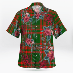 Clan Menzies Green Modern Tartan Scottish Lion Hawaiian Shirt FZ64 Menzies Green Modern Tartan Tartan Hawaii Shirt