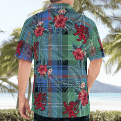 Clan Sutherland Old Ancient Tartan Scottish Lion Hawaiian Shirt KB98 Sutherland Old Ancient Tartan Tartan Hawaii Shirt