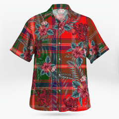 Clan Somerville Modern Tartan Scottish Lion Hawaiian Shirt GU89 Somerville Modern Tartan Tartan Hawaii Shirt