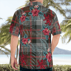 Clan MacRae Hunting Weathered Tartan Scottish Lion Hawaiian Shirt HG50 MacRae Hunting Weathered Tartan Tartan Hawaii Shirt