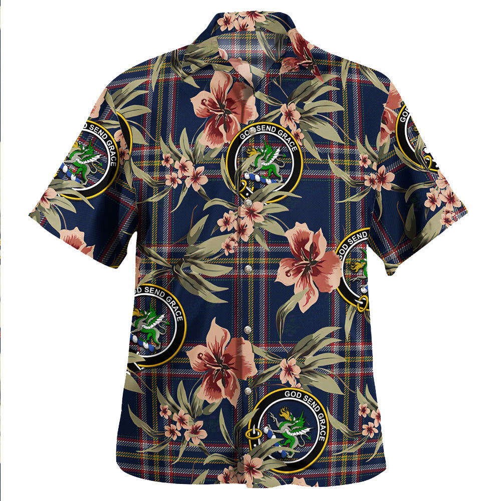 Clan Crichton (Creighton) Modern Tartan Crest Badge Aloha Hawaiian Shirt Tropical Old Style CC73 Crichton (Creighton) Modern Tartan Tartan Today