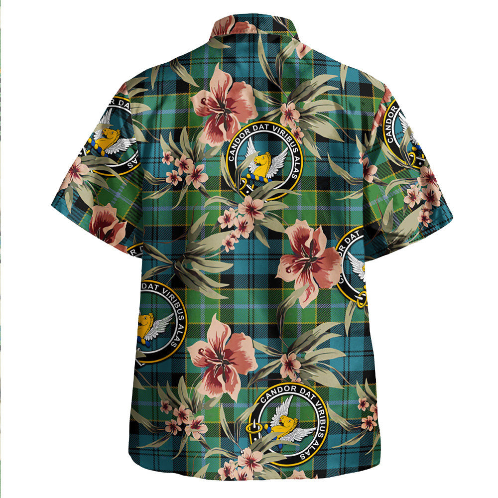 Clan Hogarth Ancient Tartan Crest Badge Aloha Hawaiian Shirt Tropical Old Style JL23 Hogarth Ancient Tartan Tartan Today