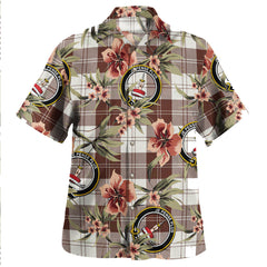 Clan Erskine Green Tartan Crest Badge Aloha Hawaiian Shirt Tropical Old Style EQ11 Erskine Green Tartan Tartan Today