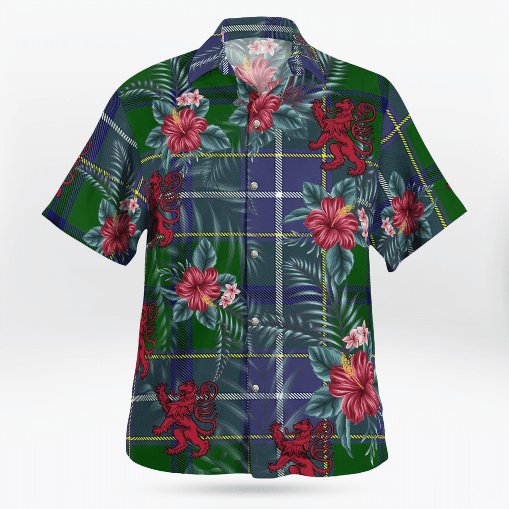 Clan Wishart Hunting Tartan Scottish Lion Hawaiian Shirt VP34 Wishart Hunting Tartan Tartan Hawaii Shirt