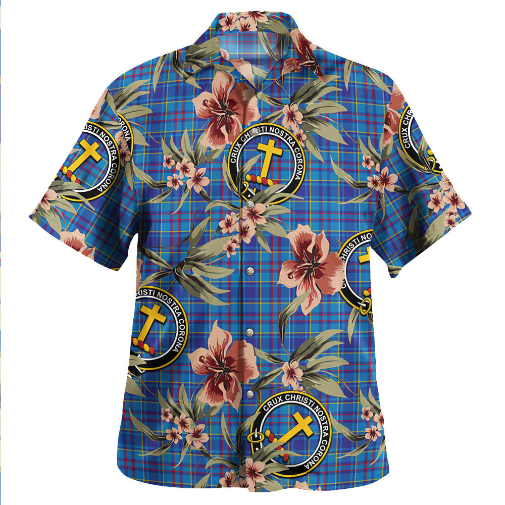 Clan Mercer Modern Tartan Crest Badge Aloha Hawaiian Shirt Tropical Old Style KE15 Mercer Modern Tartan Tartan Today