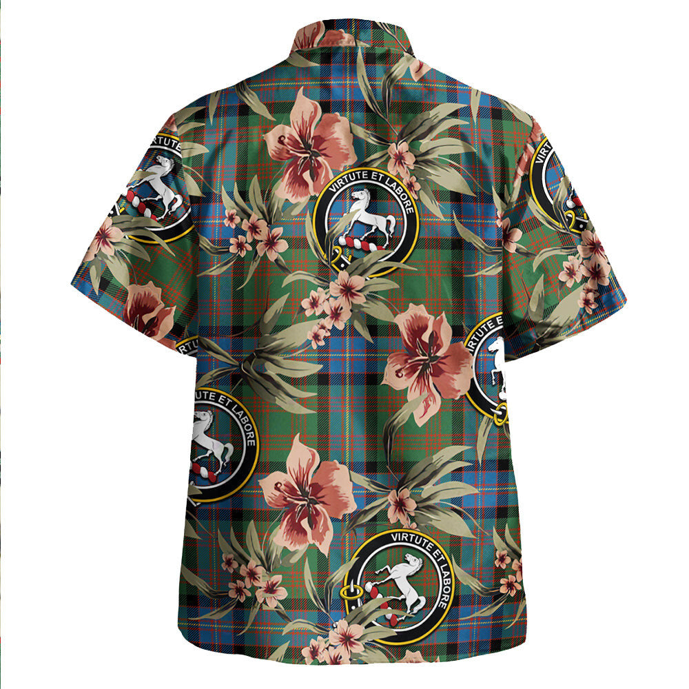 Clan Cochrane (Cochran) Ancient Tartan Crest Badge Aloha Hawaiian Shirt Tropical Old Style NN16 Cochrane (Cochran) Ancient Tartan Tartan Today