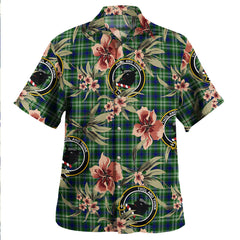 Clan Tweedside District Tartan Crest Badge Aloha Hawaiian Shirt Tropical Old Style TG84 Tweedside District Tartan Tartan Today