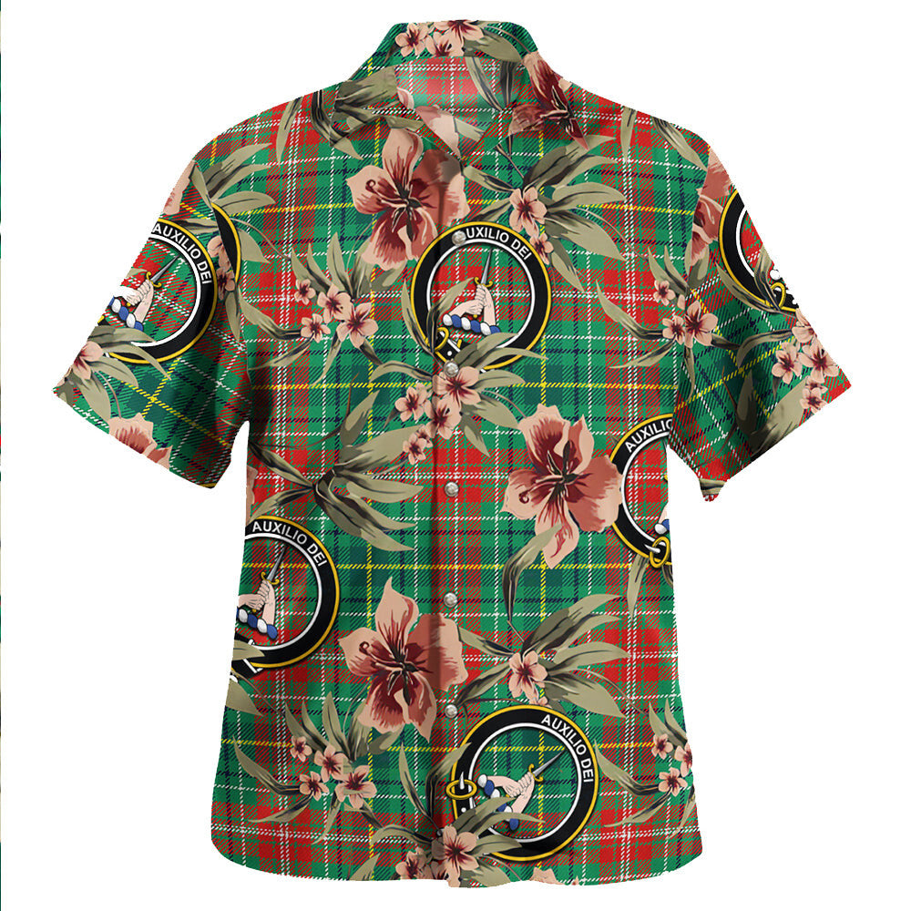 Clan Muirhead Modern Tartan Crest Badge Aloha Hawaiian Shirt Tropical Old Style VH61 Muirhead Modern Tartan Tartan Today