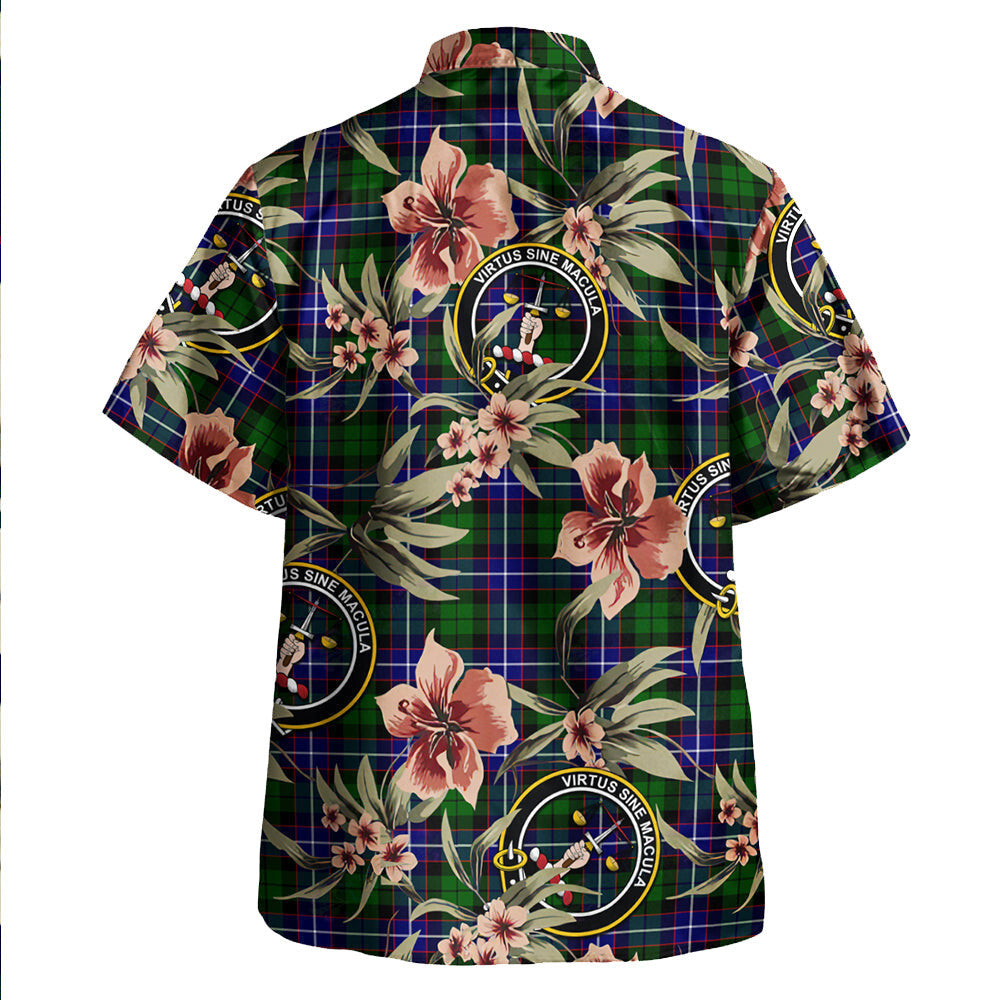 Clan Russell Modern Tartan Crest Badge Aloha Hawaiian Shirt Tropical Old Style VR37 Russell Modern Tartan Tartan Today