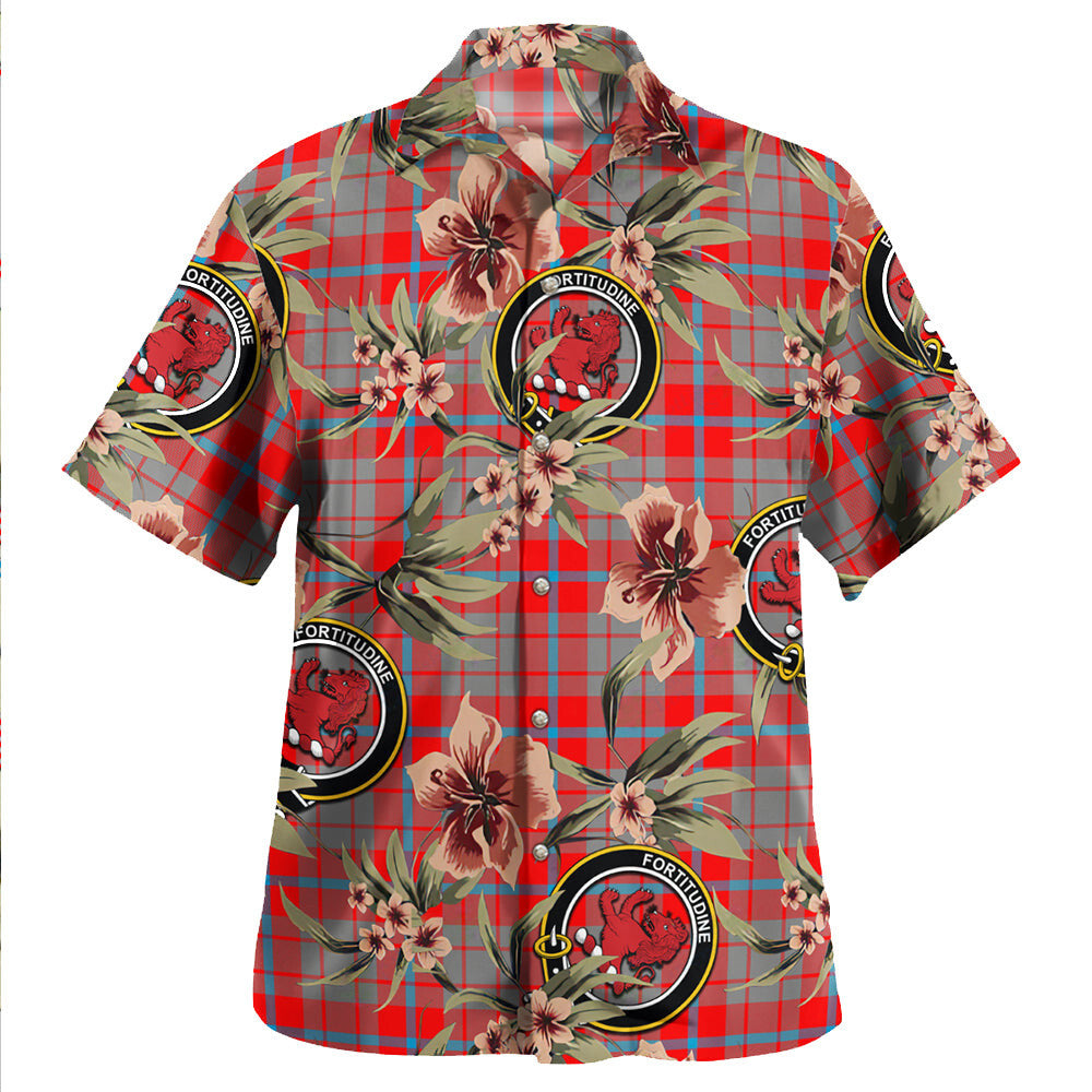 Clan Moubray Tartan Crest Badge Aloha Hawaiian Shirt Tropical Old Style HF41 Moubray Tartan Tartan Today