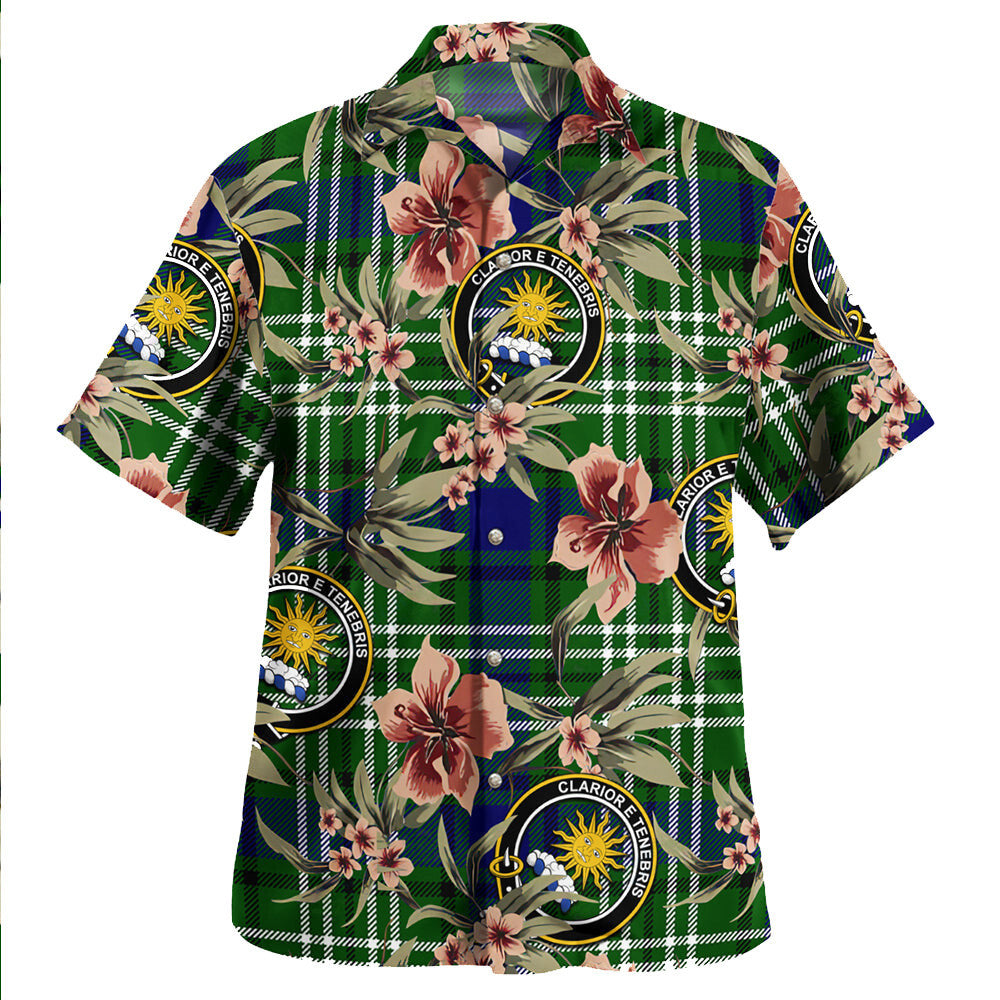Clan Purves Tartan Crest Badge Aloha Hawaiian Shirt Tropical Old Style QG74 Purves Tartan Tartan Today