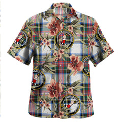 Clan Dennistoun Tartan Crest Badge Aloha Hawaiian Shirt Tropical Old Style PV33 Dennistoun Tartan Tartan Today
