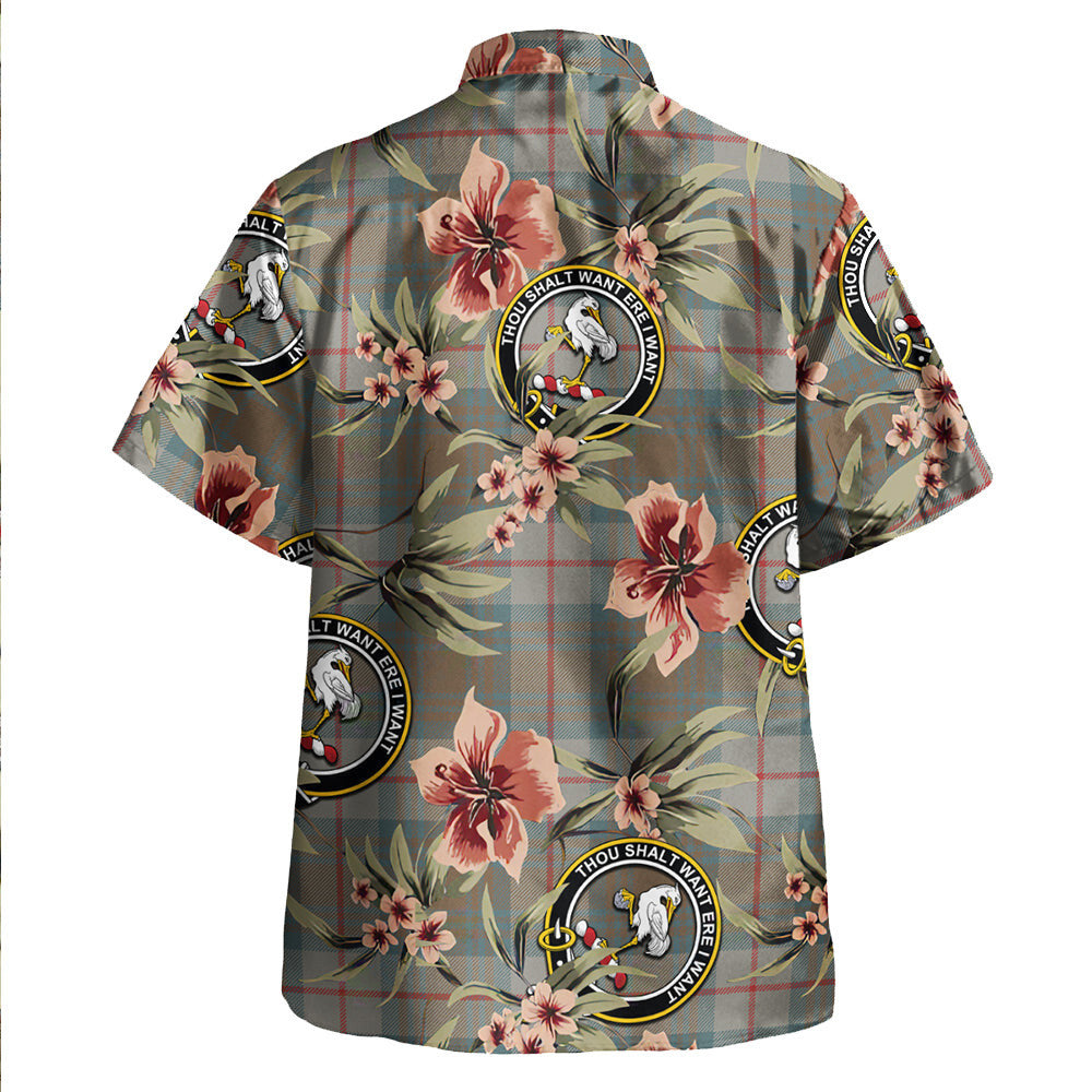 Clan Cranston Weathered Tartan Crest Badge Aloha Hawaiian Shirt Tropical Old Style DK95 Cranston Weathered Tartan Tartan Today