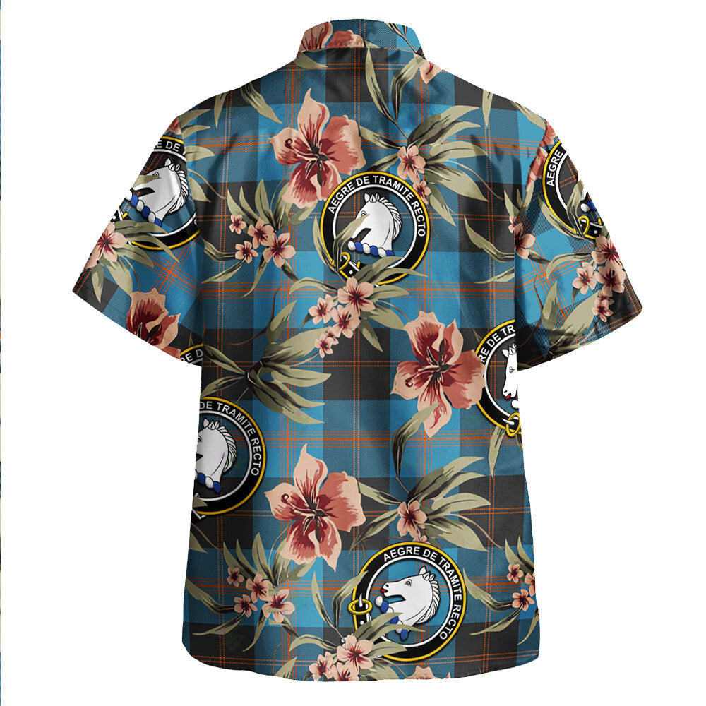 Clan Horsburgh Tartan Crest Badge Aloha Hawaiian Shirt Tropical Old Style KM10 Horsburgh Tartan Tartan Today
